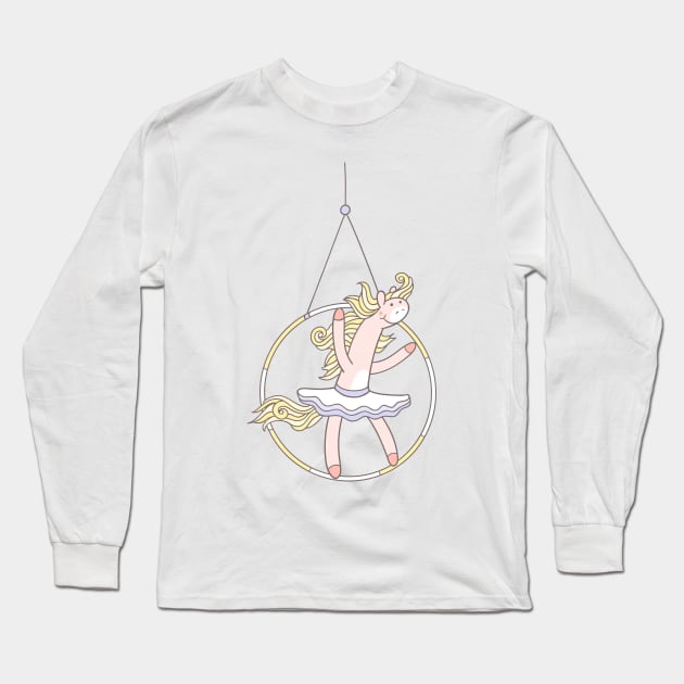 PONY AT THE CIRCUS AERIAL HOOP Long Sleeve T-Shirt by ReignGFX